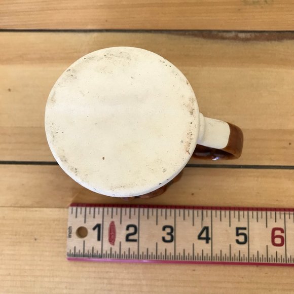 Takahashi Le Chef Stoneware Pottery Coffee Mug Vintage Face Cup Brown Glaze - Picture 7 of 7